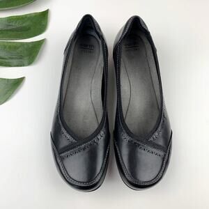 Earth Origins Belder Betz Loafers Slip On Black Leather Comfort Shoes Womens 9.5